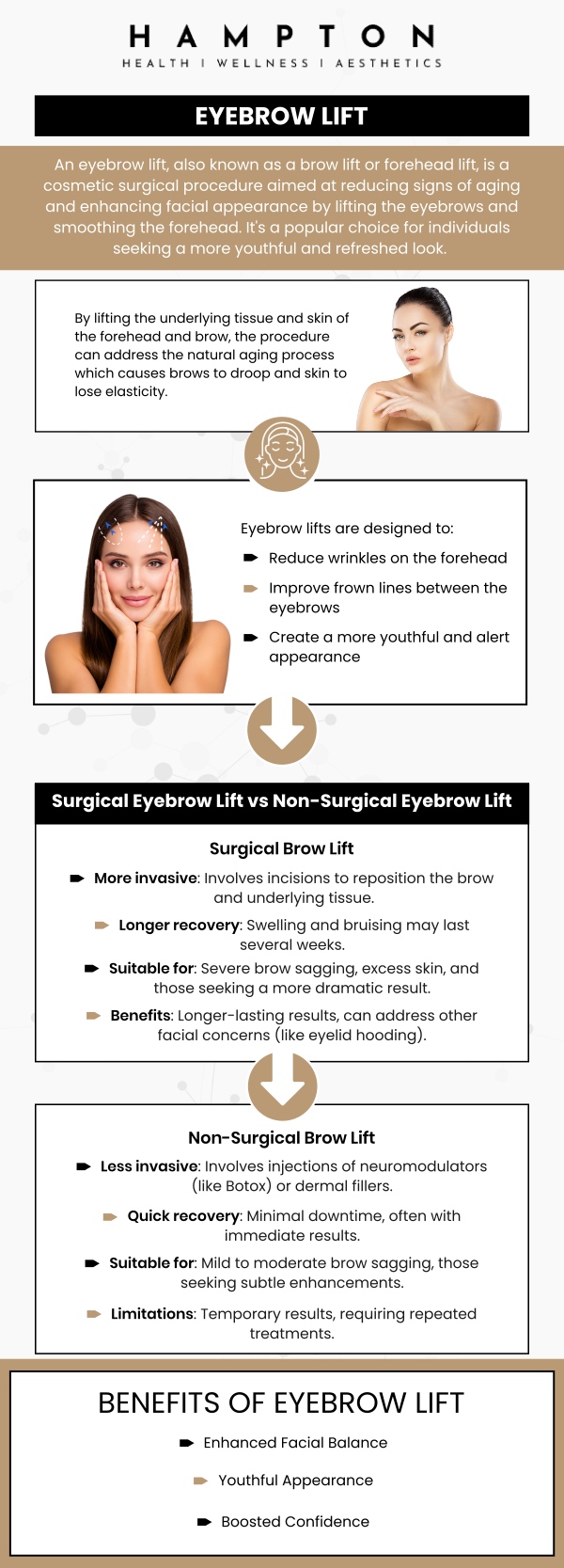 Common questions asked by clients: Can a Botox brow lift help improve uneven eyebrows? Does a Botox brow lift require any downtime? What should I expect during a Botox brow lift appointment? Can a Botox brow lift open the appearance of the eyes? How is a Botox brow lift different from a surgical brow lift? For more information, contact us or book an appointment online. We are conveniently located at 2543 Route 52 Hopewell Junction, NY 12533. We serve clients from Hopewell Junction NY, Stormville NY, Beekman NY, Wappingers Falls NY, Kent NY, Pawling NY, and surrounding areas.