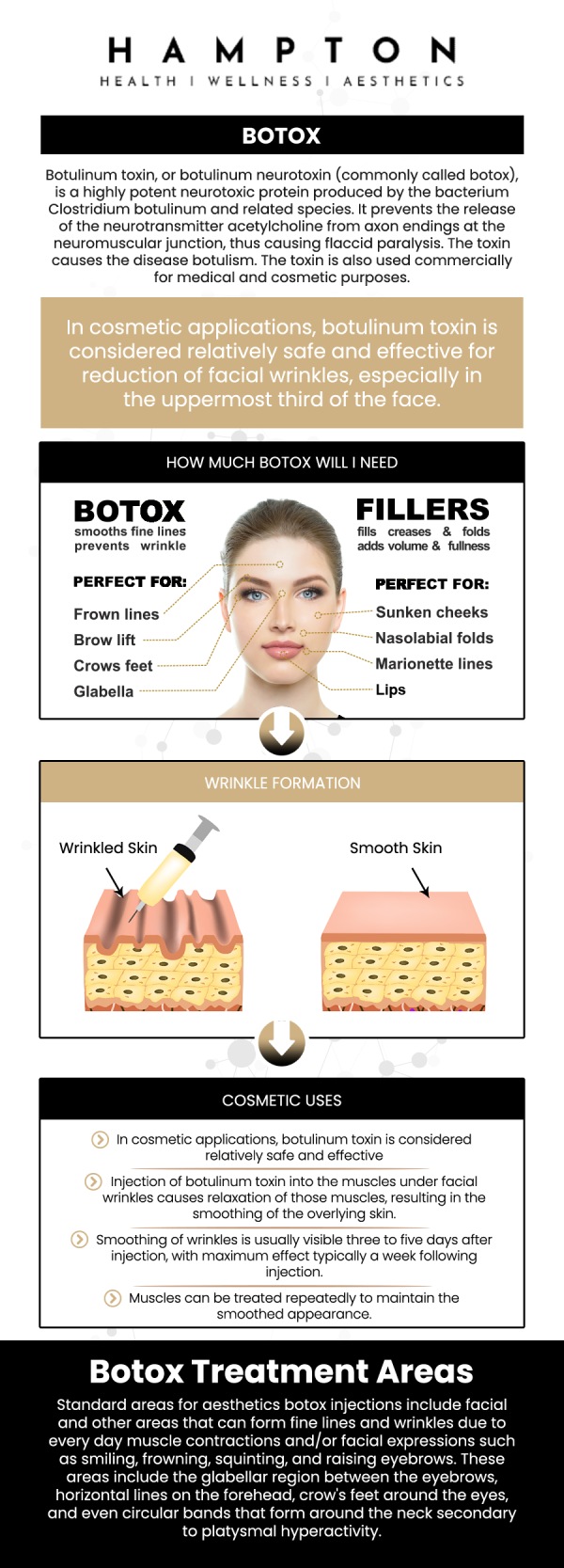 As we age, factors like sun damage, collagen depletion, and years of repetitive facial expressions naturally lead to the formation of fine lines and wrinkles. At Hampton Health Wellness Aesthetics, Duane Hampton NP and Jeannie Ocasio-Hampton NP understand that every aging journey is unique. Botox specifically targets and gently relaxes the underlying facial muscles responsible for dynamic wrinkles, such as crow's feet and frown lines. For more information, contact us or book an appointment online. We are conveniently located at 2543 Route 52 Hopewell Junction, NY 12533. As we age, factors like sun damage, collagen depletion, and years of repetitive facial expressions naturally lead to the formation of fine lines and wrinkles. At Hampton Health Wellness Aesthetics, Duane Hampton NP and Jeannie Ocasio-Hampton NP understand that every aging journey is unique. Botox specifically targets and gently relaxes the underlying facial muscles responsible for dynamic wrinkles, such as crow's feet and frown lines. For more information, contact us or book an appointment online. We are conveniently located at 2543 Route 52 Hopewell Junction, NY 12533.