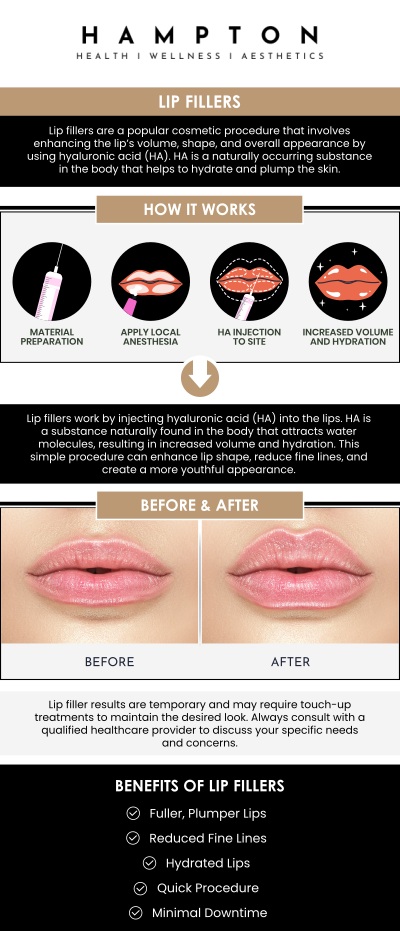 The cost of lip fillers in Hopewell Junction, NY, typically ranges from $500 to $1,000 depending on the type of filler and the amount needed to achieve your desired results. At Hampton Health Wellness Aesthetics, Duane Hampton, NP, and Jeannie Ocasio‑Hampton, NP offer competitive pricing and personalized treatment plans to ensure you get the best value for your lip enhancement. For more information, please contact us or schedule an appointment online. We are conveniently located at 2543 Route 52 Hopewell Junction, NY 12533.